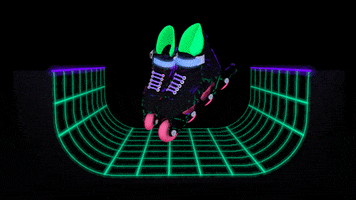 Rollerblading Alien Sci-Fi GIF by Scott Gelber