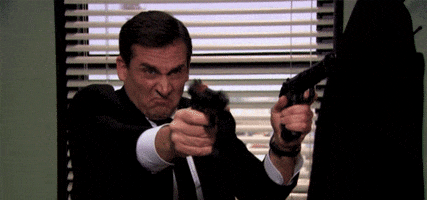 the office gun guns michael scott