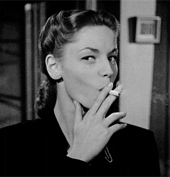 lauren bacall smoking GIF by Warner Archive