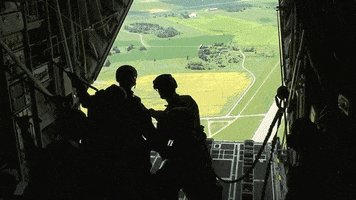 c130 paratroopers GIF