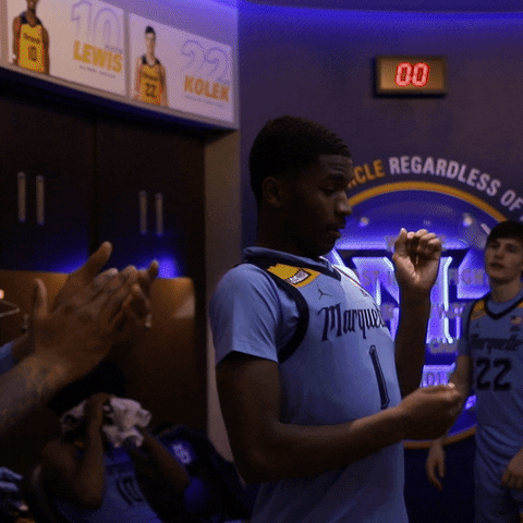 College Basketball Reaction GIF by Marquette Athletics