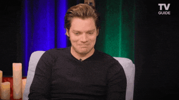 dominic sherwood laugh GIF by TV Guide