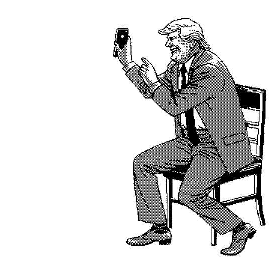 Trump Jesus Sticker by Gruff Rhys