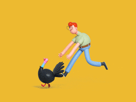 chicken run animation GIF by VIRTUTE