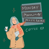 I Hate Mondays Coffee GIF by BrittDoesDesign