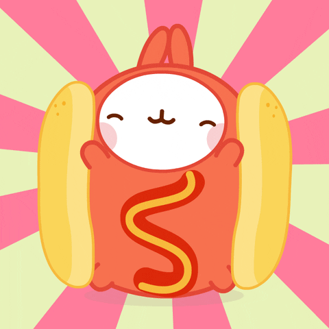hot dog love GIF by Molang.Official