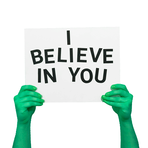 I Believe In You Sticker by Sarah The Palmer