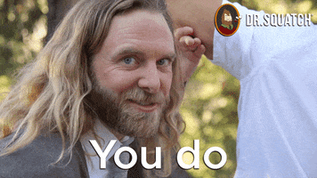 Ad gif. In an ad for Dr. Squatch soap, a man holds up another man’s armpit and says, “you do.”
