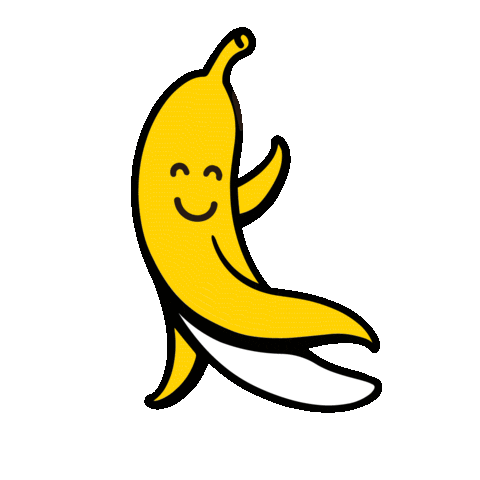 Banana Hello Sticker by Bioray-Bionana