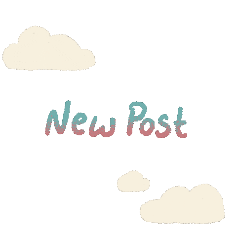 New Post Clouds Sticker