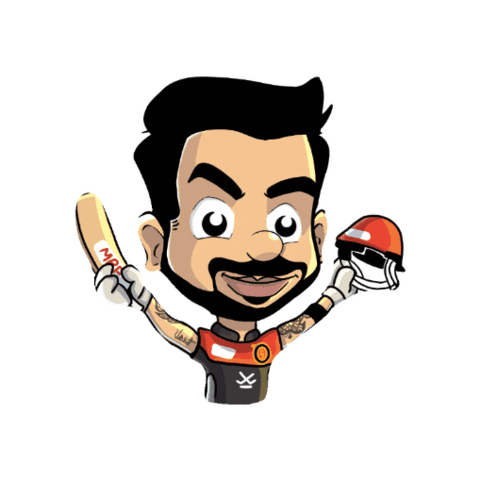 Virat Kohli Run Sticker by Roposo for iOS & Android | GIPHY