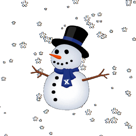 Xavier Musketeers Snowman Sticker by Xavier University