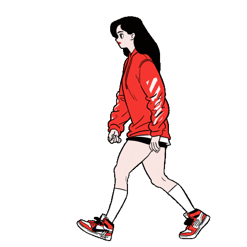 girl walking