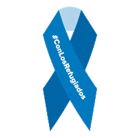 Ribbon Refugees Sticker by ACNUR Comité español