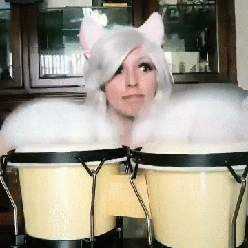 cat cosplaying GIF