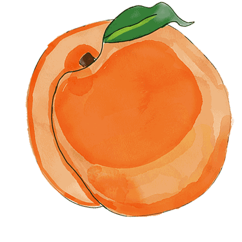 Peach Sticker