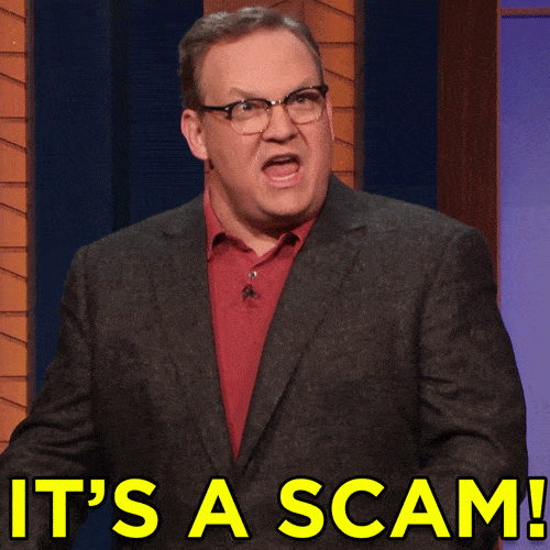 Andy Richter Its A Scam GIF by Team Coco - Find & Share on GIPHY