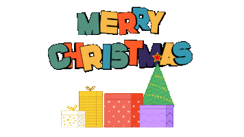 Happy Merry Christmas Sticker by Fox & Co Design