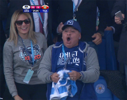 excited diego maradona GIF by World Rugby