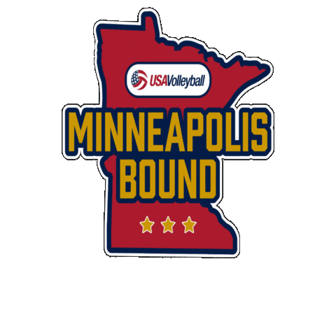 Minneapolis Minnesota Sticker by USA Volleyball