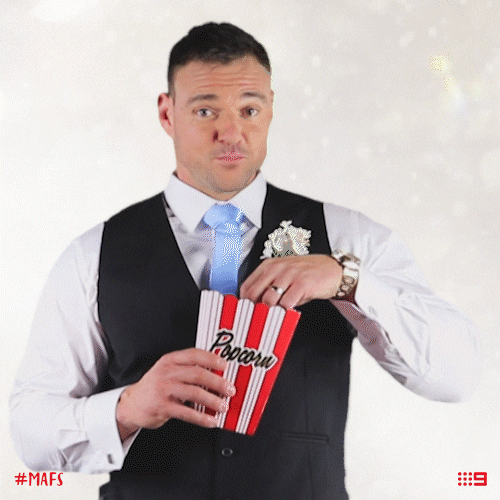channel 9 popcorn GIF by Married At First Sight Australia