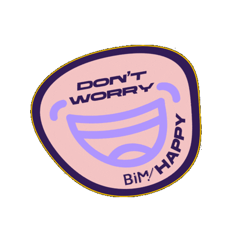 Dont Worry Be Happy Sticker by STUDIO BIM!