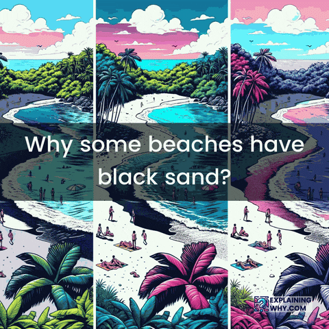 Black Sand Beaches GIF by ExplainingWhy.com