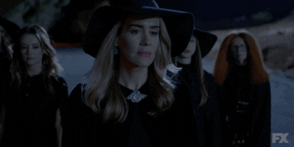 witch coven walking gif