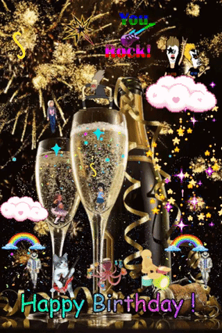 Happy Birthday Rock GIF