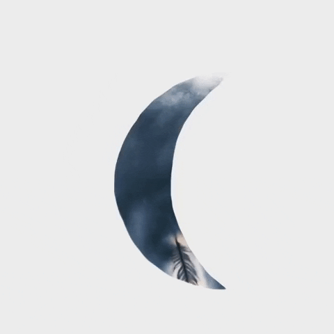 Crescent Moon Falling GIF by Barbara Pozzi