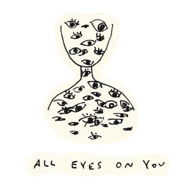 All Eyes On You Illustration Sticker by Melody Hansen