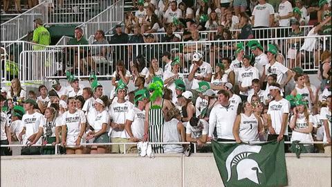 Giphy - College Football Wink GIF by Michigan State Football