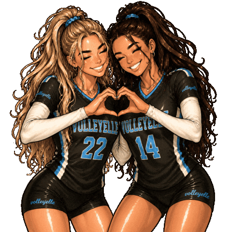 Heart Hands Team Love Sticker by volleyelle