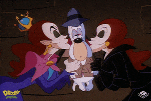 Droopy Master Detective Kiss GIF by Boomerang Official