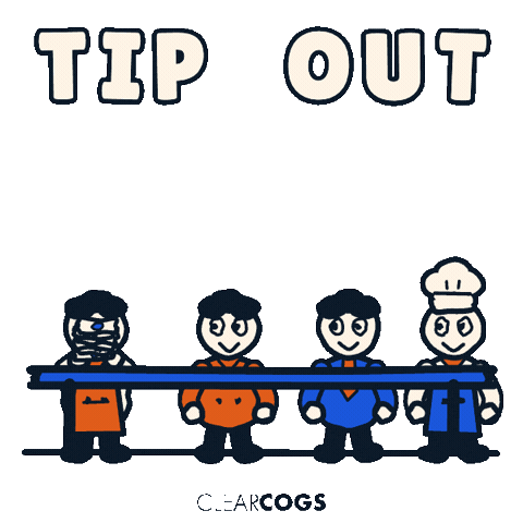 Restaurant Manager Tip Out Sticker by ClearCOGS