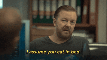 Ricky Gervais Eating GIF by NETFLIX