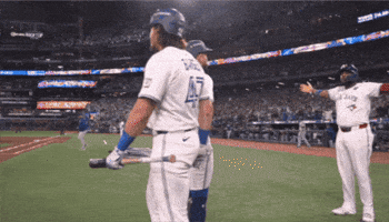 Home Run Hug GIF by Toronto Blue Jays