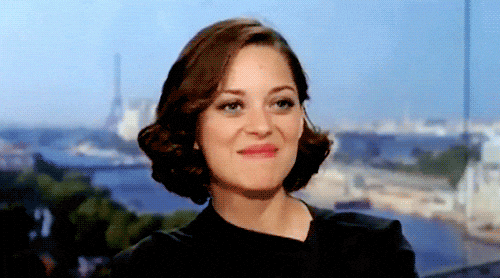 happy marion cotillard GIF