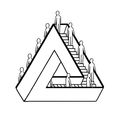 triangle escalator GIF by Laurène Boglio