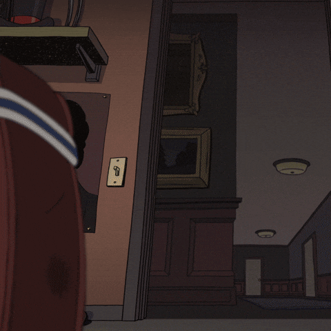 TV gif. The camera quickly pans to the Ladybug from Big Mouth and they look shocked as they say, "Damn!"