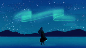 northern lights animation GIF