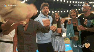 Party Cheers GIF by Love Island Italia