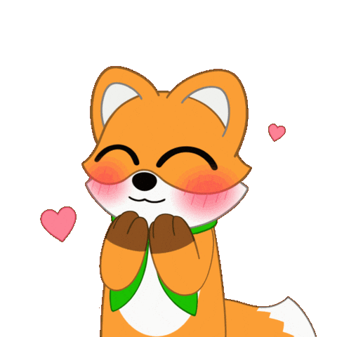 Red Fox Love Sticker