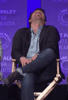 misha collins laughing GIF by The Paley Center for Media