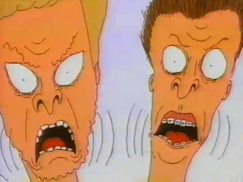 shocked beavis and butthead GIF