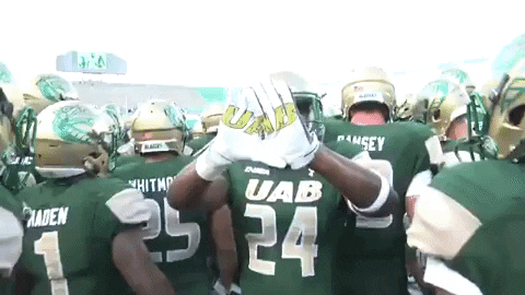 football player win GIF by The University of Alabama at Birmingham