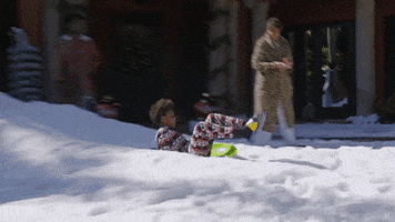 snow sledding GIF by Hallmark Channel