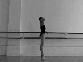 black and white ballet GIF
