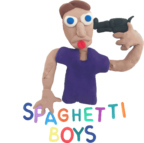 Suicide Clay Sticker by Spaghetti Boys