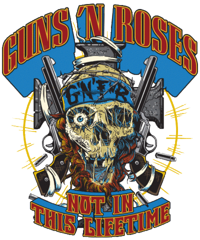 Not In This Lifetime Skull Sticker by Guns N' Roses